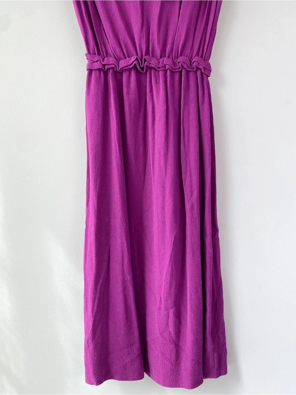Kate Spade Womens Katia Crepe Dress XS Magenta Sleeveless Tie Back Chic
